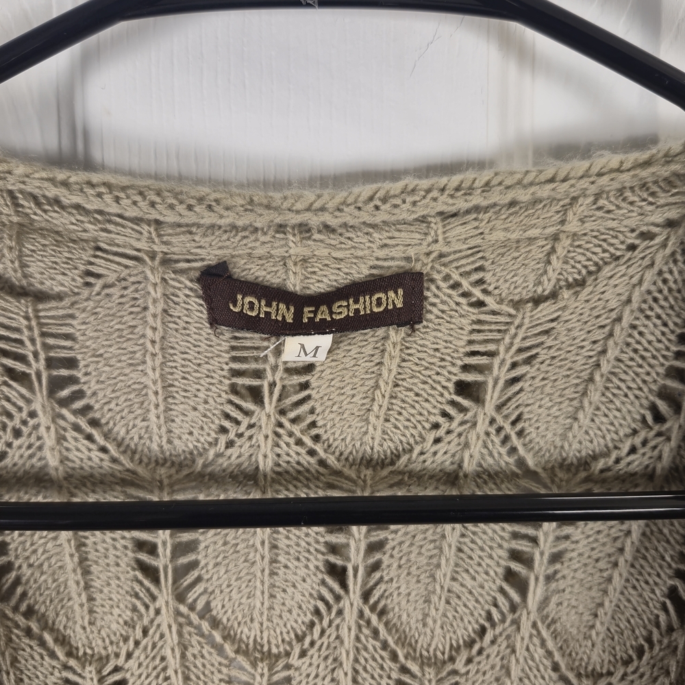 Wool Lace Trim Sweater – Cozy & Chic – John Fashion Size M - Picture 9 of 11